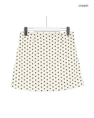 Mini skirt with polka dot inner shorts
