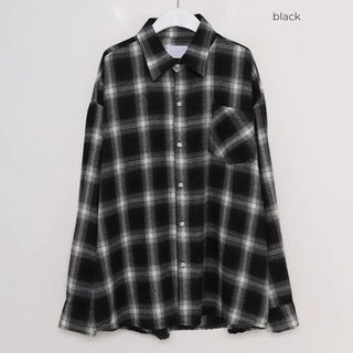 (Unisex) Oversized Check Shirt