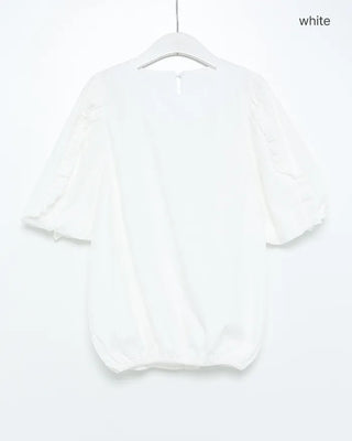 Shoulder ruffle frill blouse