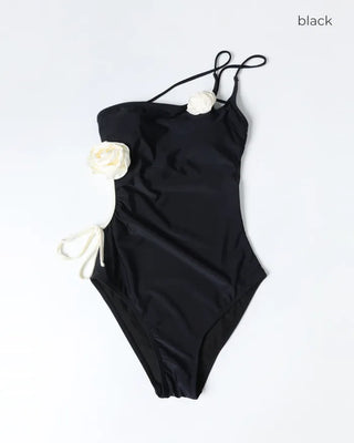 Rose White One-Piece Swimsuit
