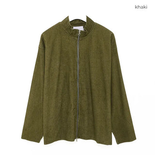(Unisex) Autumn Rib Zip-Up