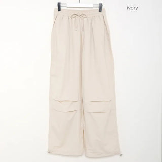 (Unisex) Tucked Nylon Parachute Pants