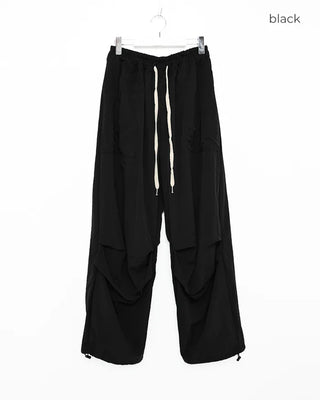 (Unisex) Pintuck Balloon Fit String Waist Elastic Pants