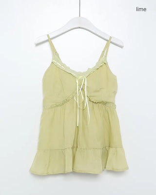 Lace frill camisole