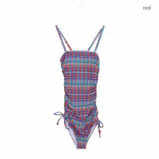 Color check swimwear