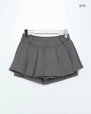 Box pleat mini skirt