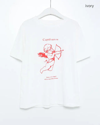 Cupid Big Print Big Half T-Shirt