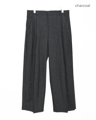 Striped wide slacks