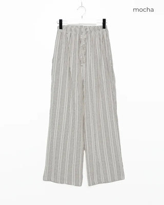 Striped Loose Fit Elastic Waist Pants