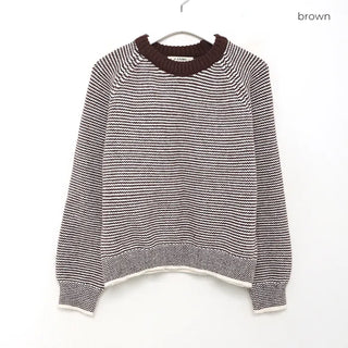 Fine Border Knit Sweater