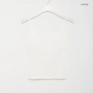 Ribbed camisole with built-in cups