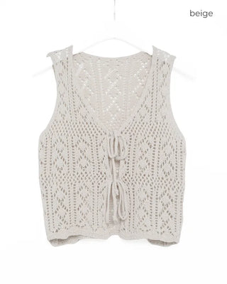 Crochet knit vest