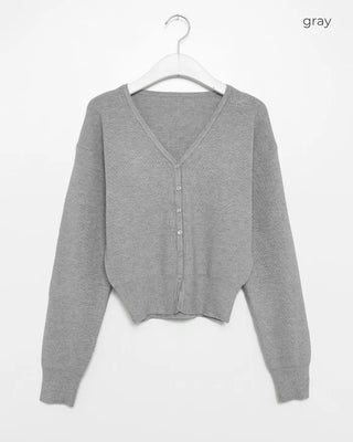 V-neck short cardigan