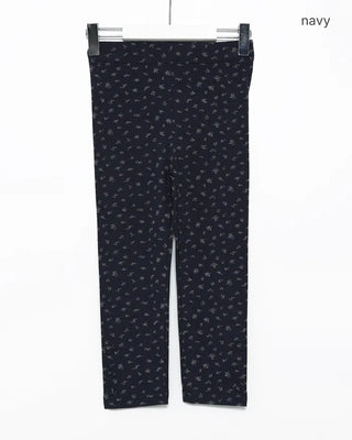 Walnut Button Mini Flower Cropped Leggings