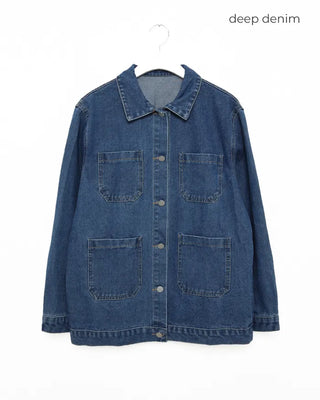 Denim pocket single jacket