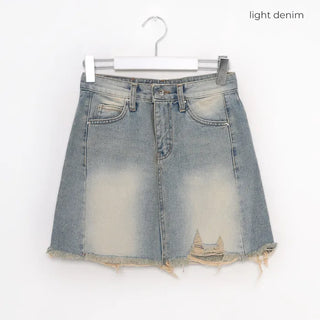 Vintage denim mini skirt