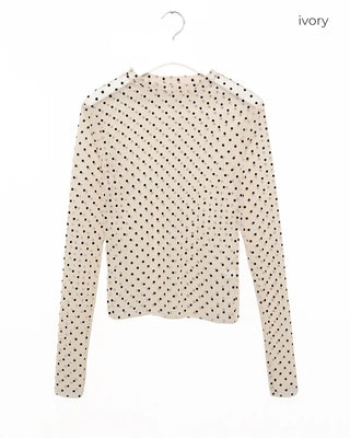 Polka Dot See-Through T-Shirt