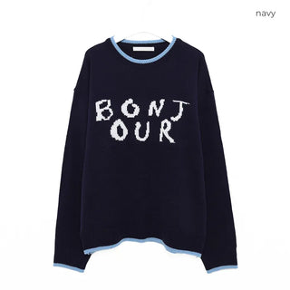 Bonjour Round Bicolor Knit
