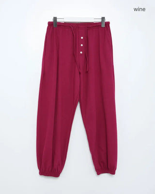 Button-point colorful summer sweatpants