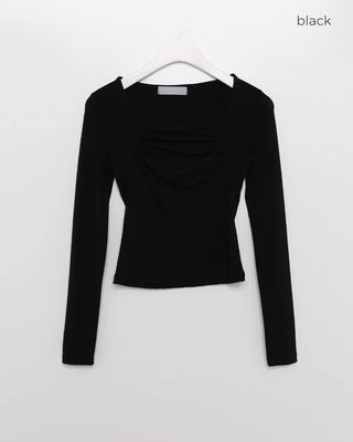 Square Shirring Bolero Style T-Shirt