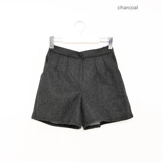 Wool banding shorts