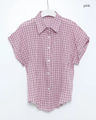 Checked Roll-Up Half Shirt