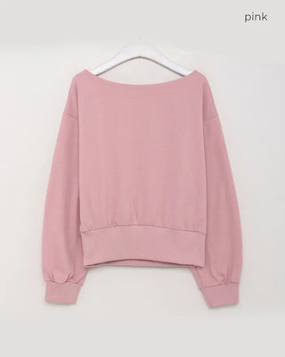 Boat neck sweatshirt