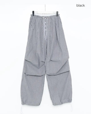 Color-block striped pants