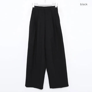 Pintuck wide slacks