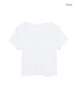 Crop Simple Short-Sleeve T-Shirt