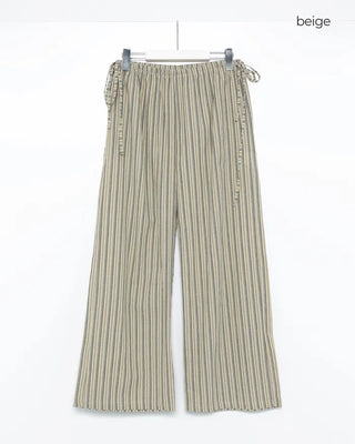 Striped cotton easy pants