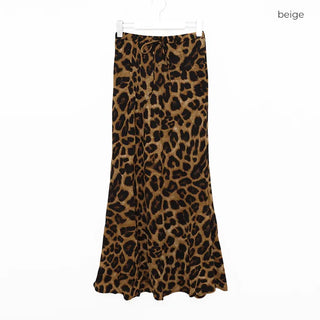 Leopard print long skirt