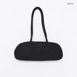 Suede Baguette Shoulder Bag