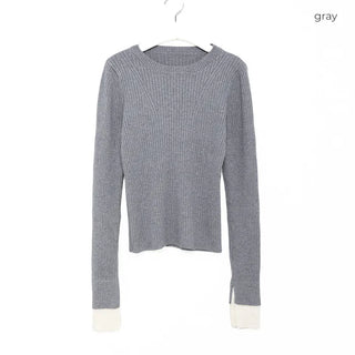 Slim cuff detail knit