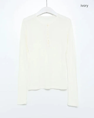 Henley Neck Tencel T-shirt