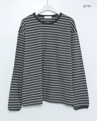 Striped long-sleeved T-shirt