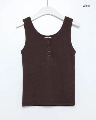 Layered Button Sleeveless