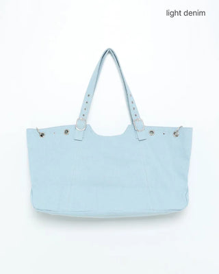 Denim Big Shoulder Tote Bag