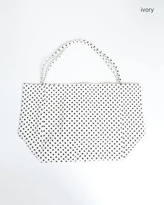 Dot canvas tote bag