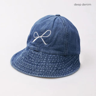 Ribbon Stitch Denim Cap