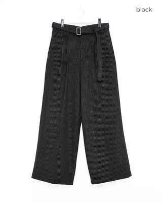 Striped belt slacks