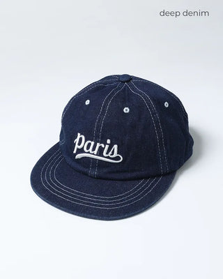 Lettering Denim Camp Cap
