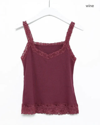 Hexagon Lace Neck Camisole