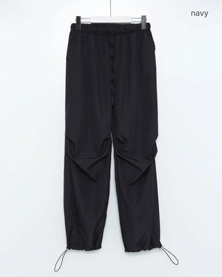 Elastic waist parachute pants