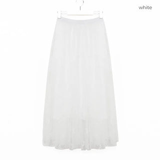 Ribbon pattern tulle skirt
