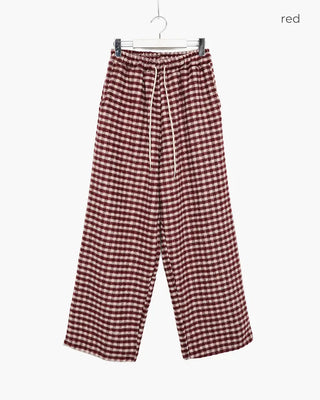 Checkered Pants with Waistband