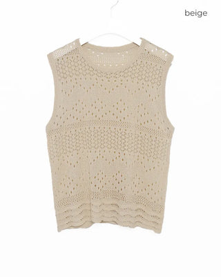 Openwork Sleeveless Knit