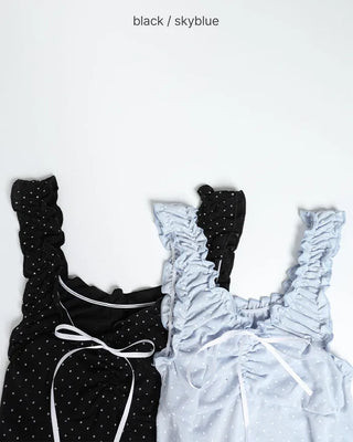 Polka Dot Ribbon Tie Camisole