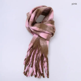 Gingham check casual scarf