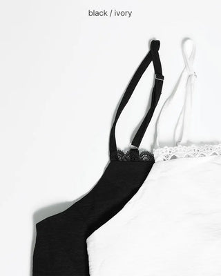 Shirred peplum camisole